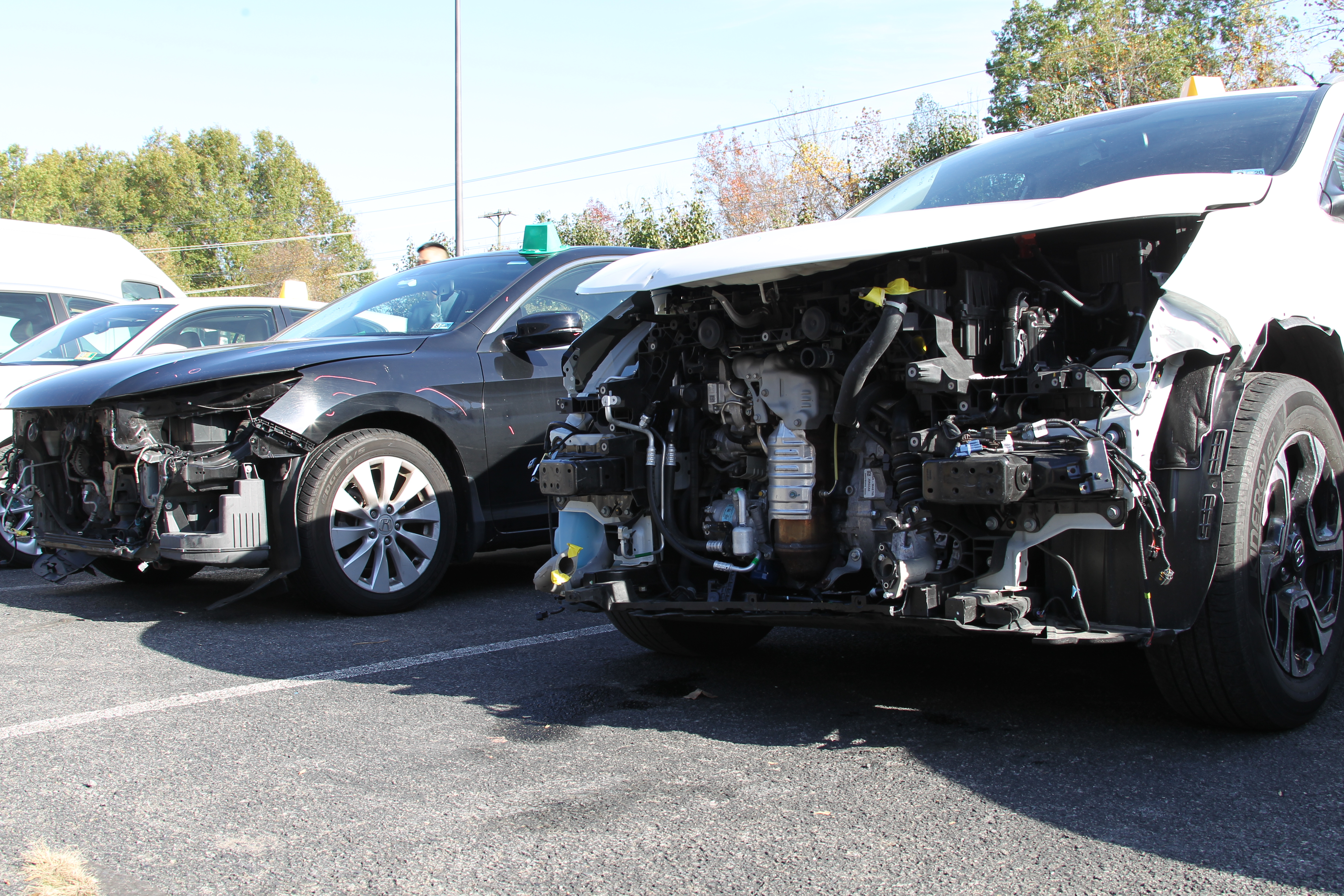 Technician working on dent repair
